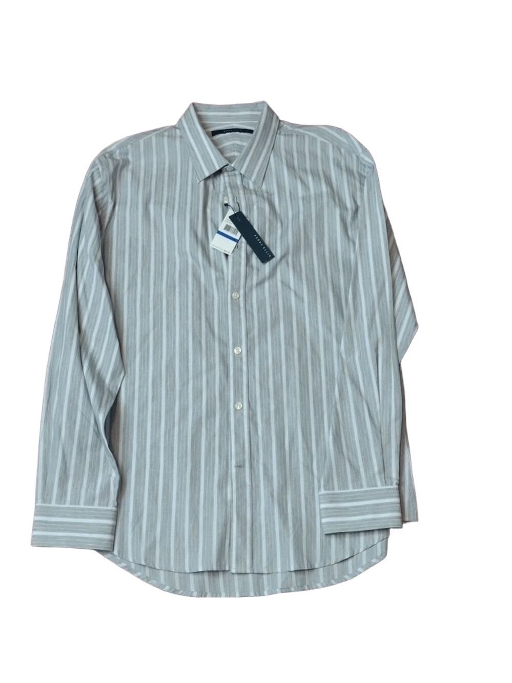 Perry ELLIS - principles light blue striped dress shirt size XL